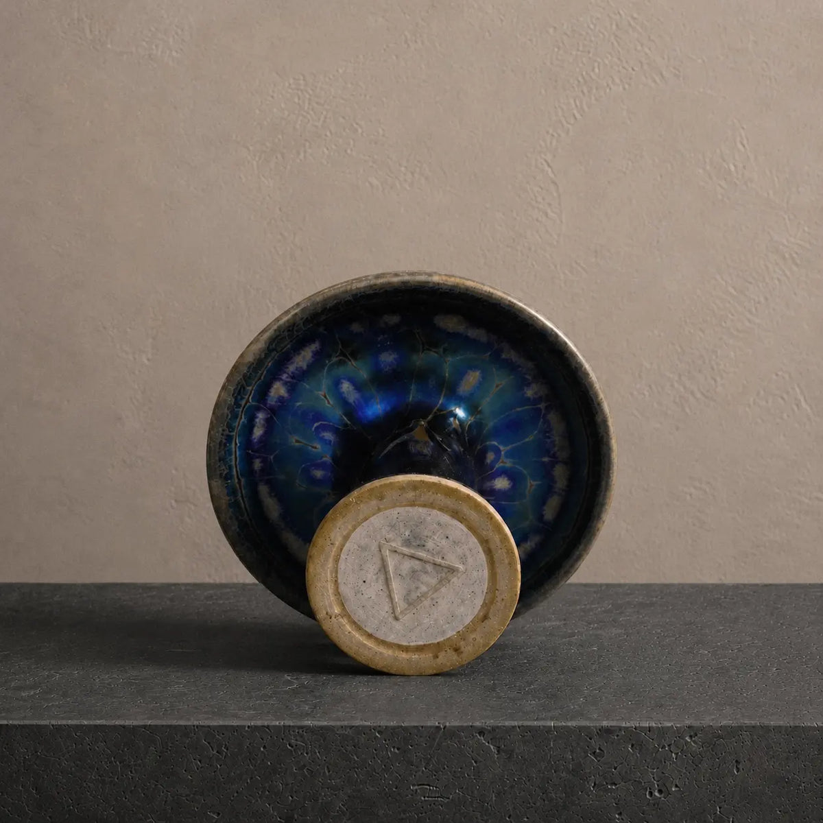 Ember Aura Glaze Jian Ware Mushroom No.2
