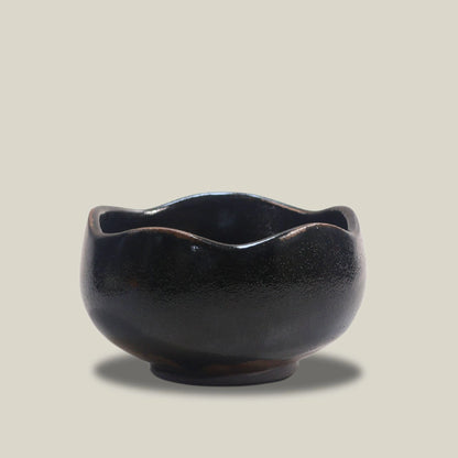Lotus Onyx Glaze Jian Ware Dian Cha Bowl
