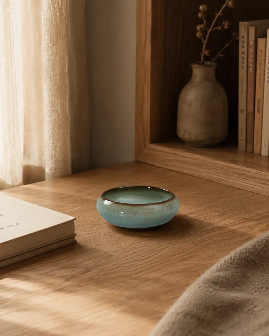Celadon Glaze Jian Ware Meditation Bowl