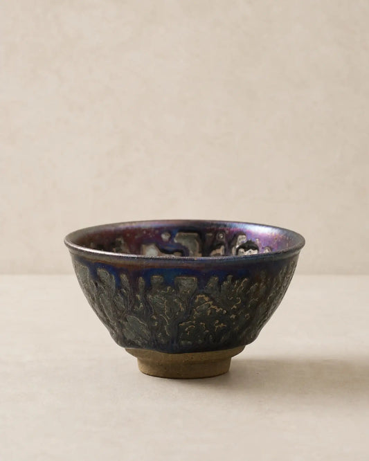 Crater Glaze Jian Ware Crystal Charging Bowl