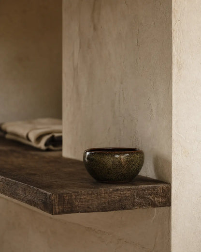 Dark Tea Dust Glaze Smudging Bowl No.2 (medium)