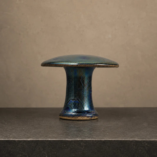 Ember Aura Glaze Jian Ware Mushroom No.2