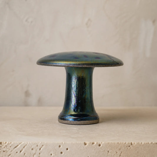 Ember Aura Glaze Jian Ware Mushroom No.3