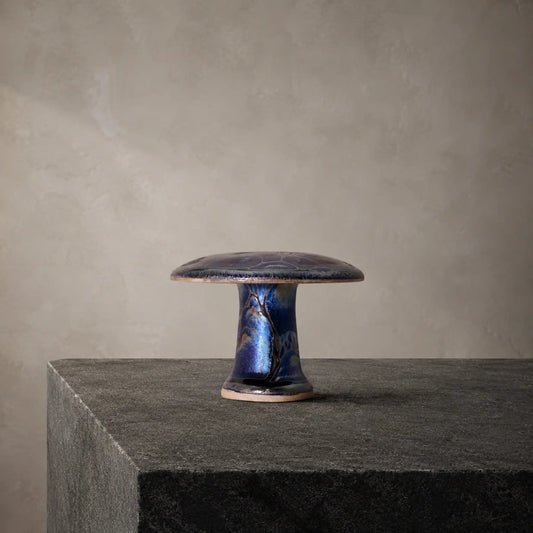 Ember Aura Glaze Jian Ware Mushroom No.4