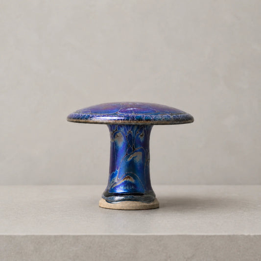 Ember Aura Glaze Jian Ware Mushroom No.5