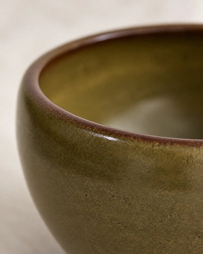 Green Tea Dust Glaze Smudging Bowl