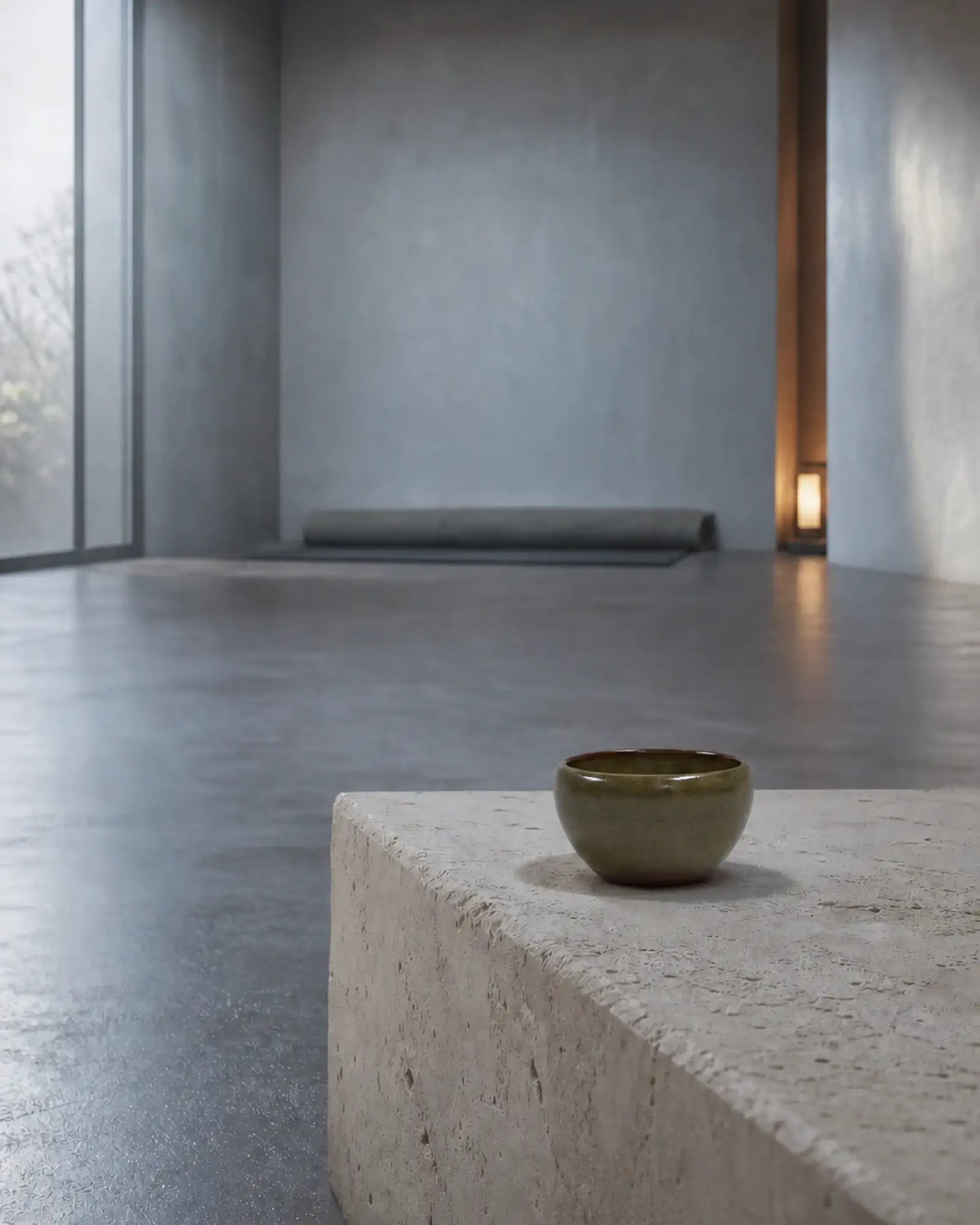 Green Tea Dust Glaze Smudging Bowl