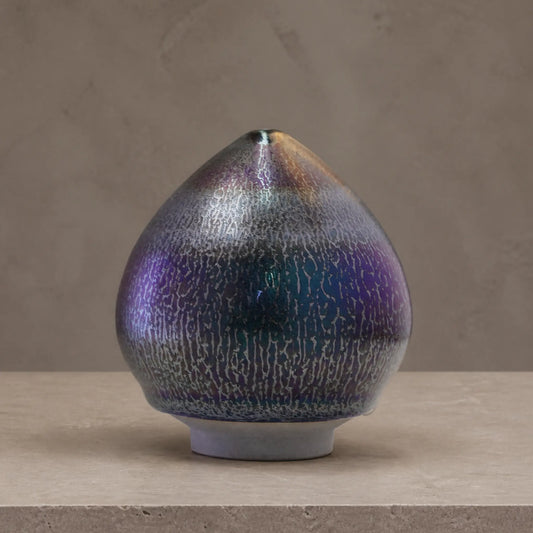 Tide Glaze Jian Ware Teardrop Vessel  No.1