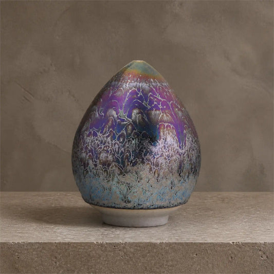 Tide Glaze Jian Ware Teardrop Vessel  No.3