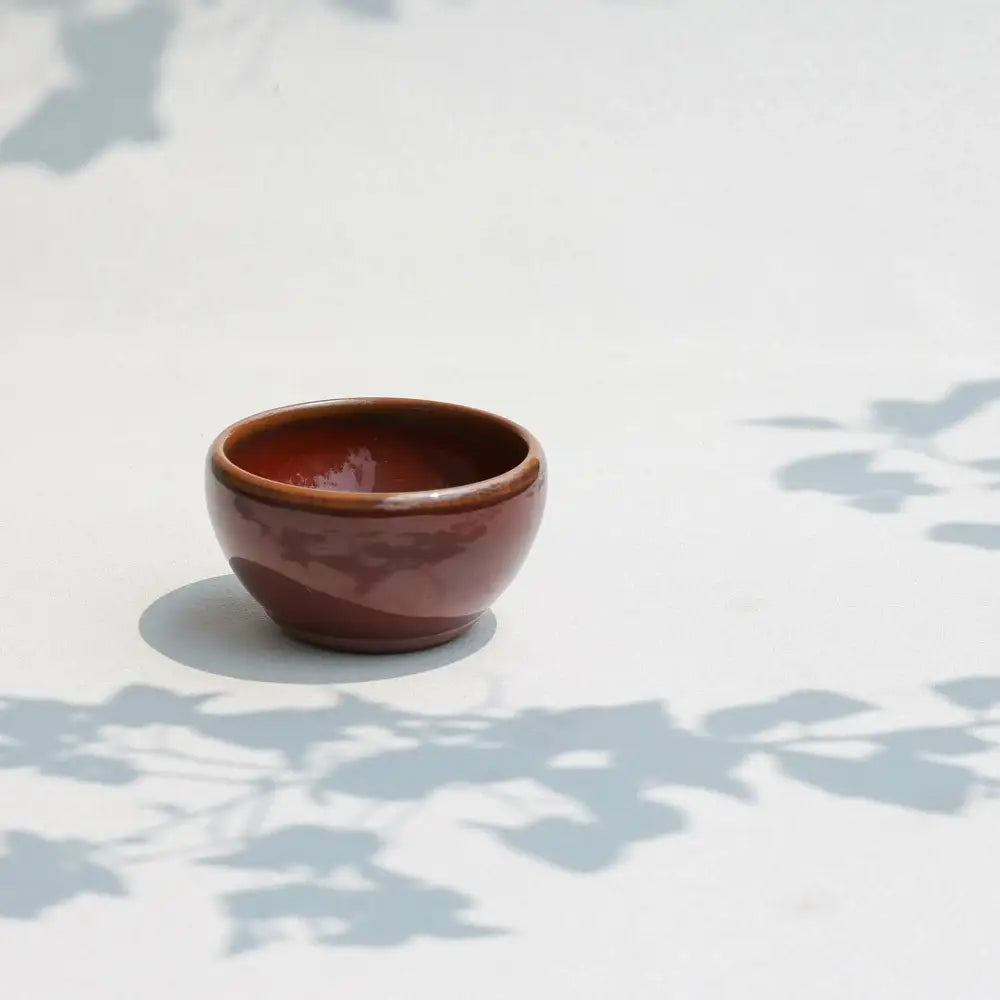 Black Tea Dust Glaze Incense Burner - Small - burner