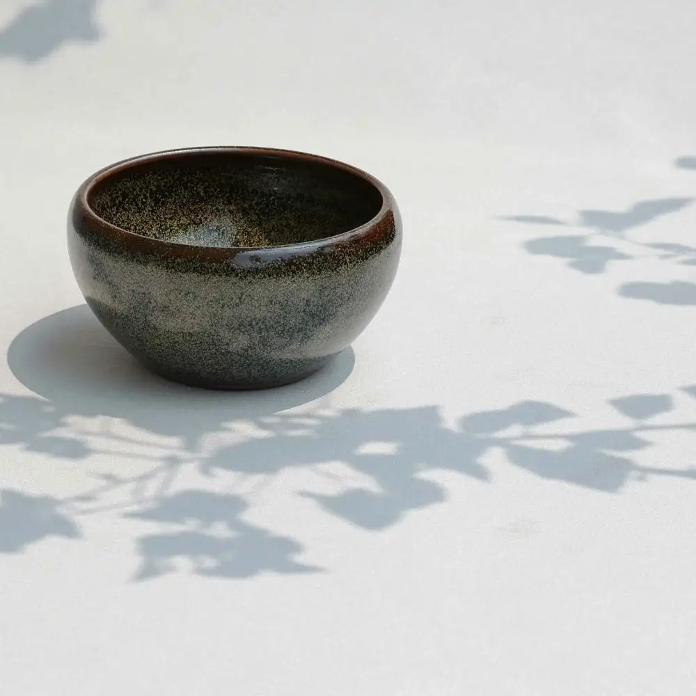 Dark Tea Dust Glaze Incense Burner - Medium - burner
