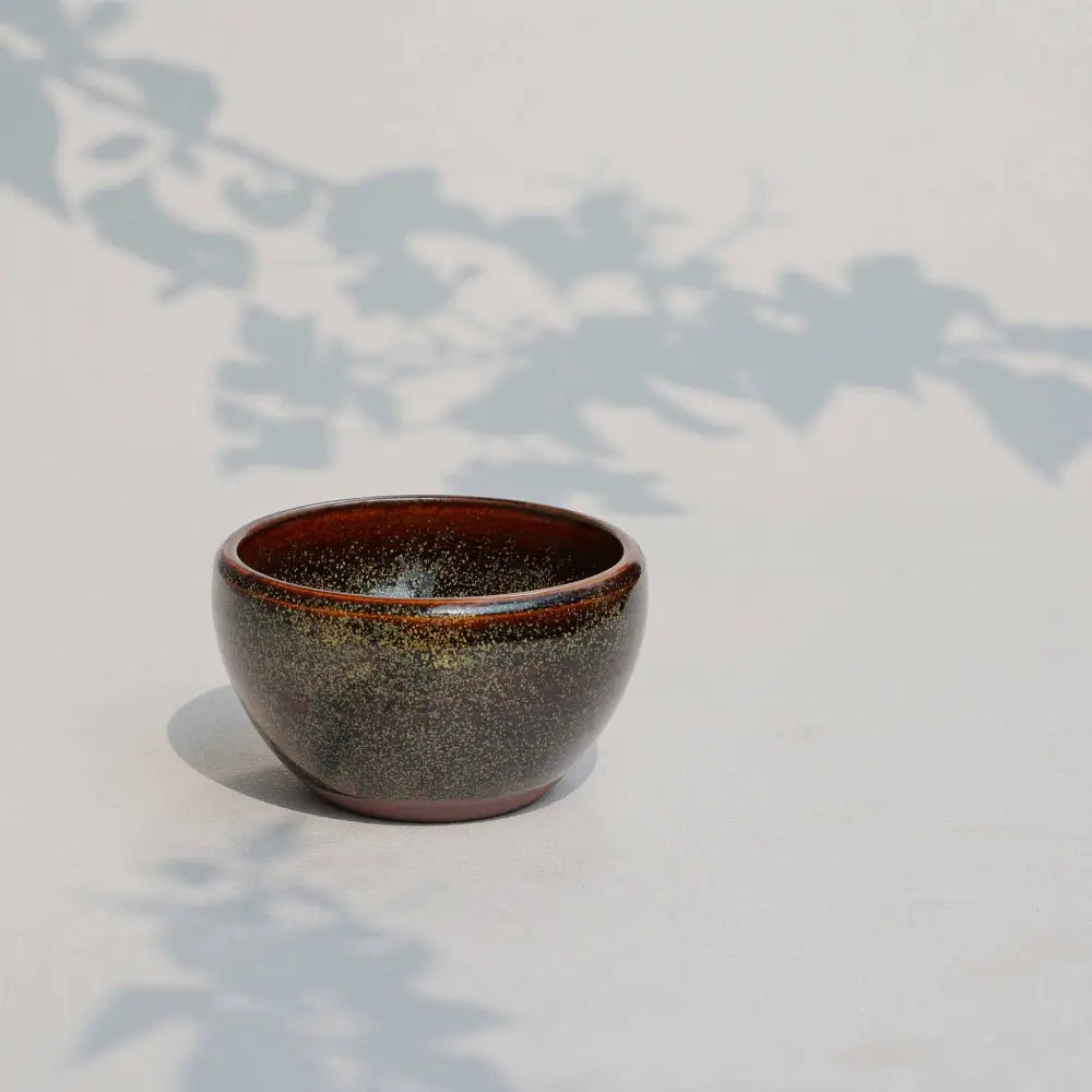 Dark Tea Dust Glaze Incense Burner - Small - burner