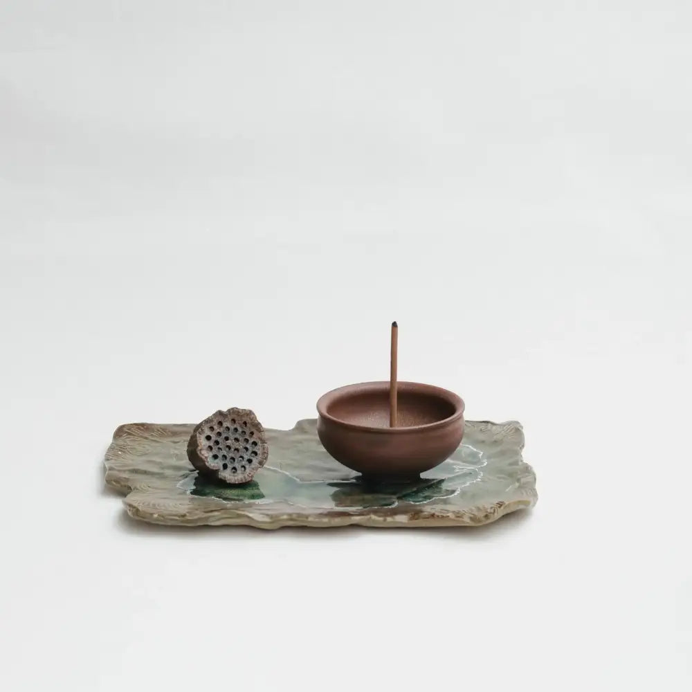 Terra Incense Burner - Brown - bowl