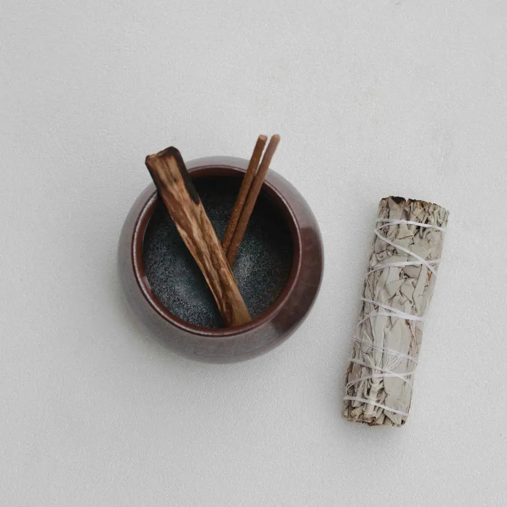 Terra Snowflake Incense Burner - Ritual Bowl - bowl
